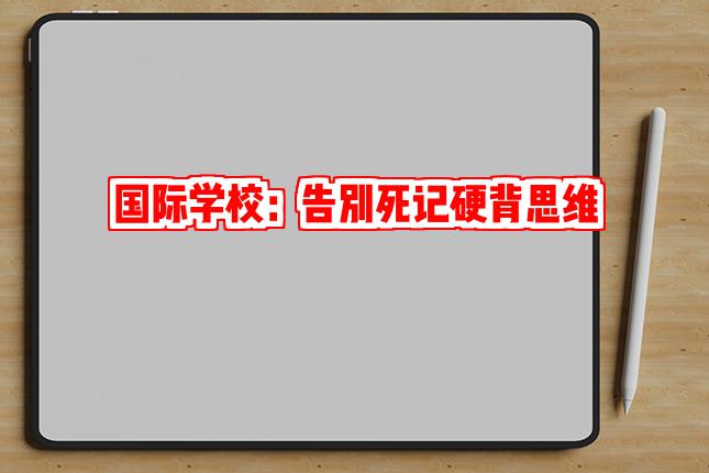 国际学校：告别死记硬背，拥抱批判式思维